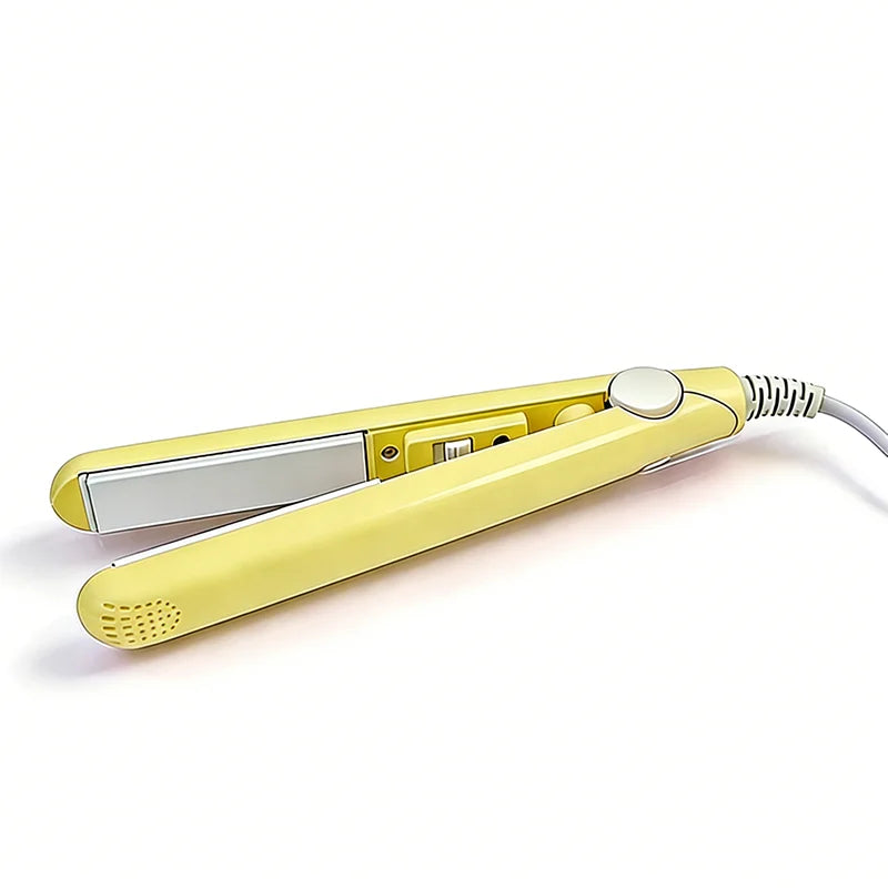3-in-1 Mini Ceramic Hair Straightener & Curling Iron | Flat Iron Hair Straightener Iron Axl Chic Yellow NoBox AU
