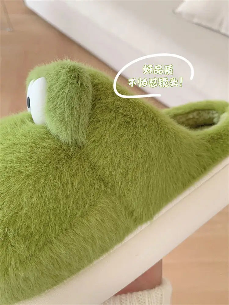 Lorilury Men's Furry Animal Slippers – Plush Indoor Flat Mules Men's Indoor Slippers Axl