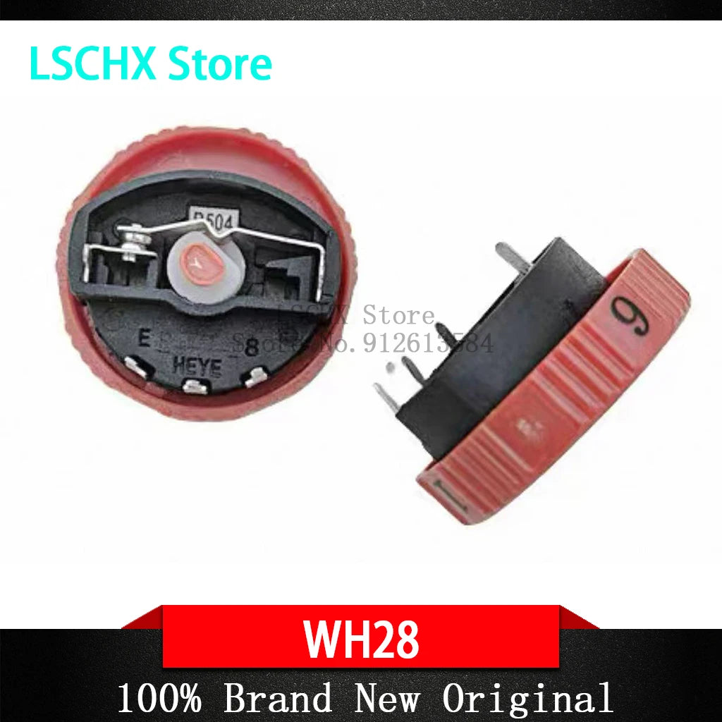 100 PCS WH28A-3A-B504 500kΩ Red Rotary Potentiometer Bulk Pack Rotary Potentiometer Axl Default Title