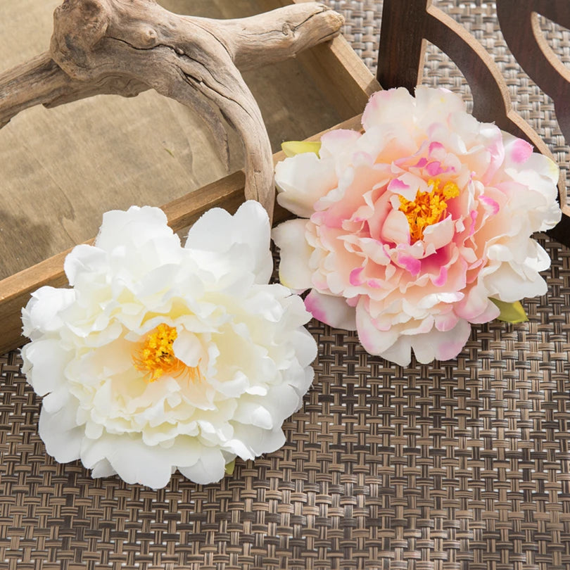 10 Pcs Silk Artificial Peony Flower Heads – Wedding & Home Decor Artificial Flower Heads Axl