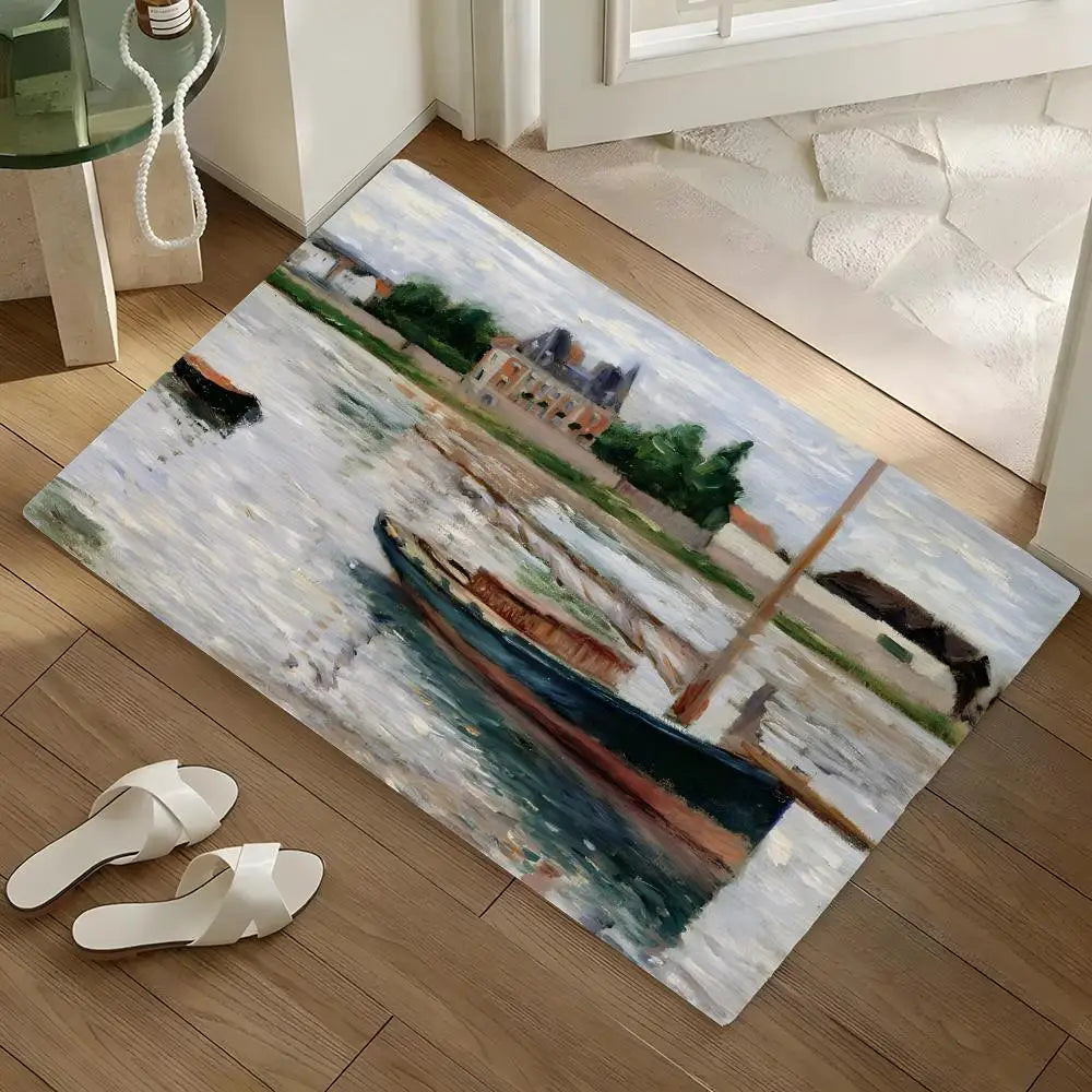 Diatomite Bath Mat – Quick Dry Anti-Slip Caillebotte Art Design Diatomite Bath Mat Axl