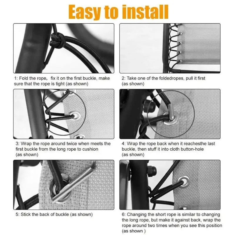 Sun Lounger & Reclining Chair Elastic Cord Rope Repair Kit Furniture Repair Kit Axl