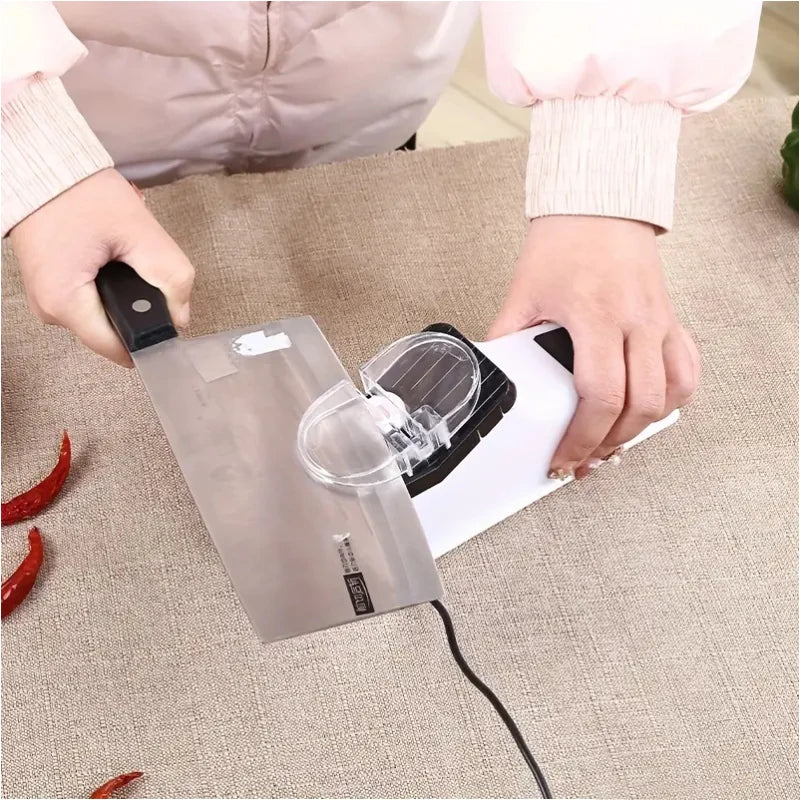 PLYS USB Electric Knife Sharpener – Automatic Ceramic Kitchen Electric Knife Sharpener Axl