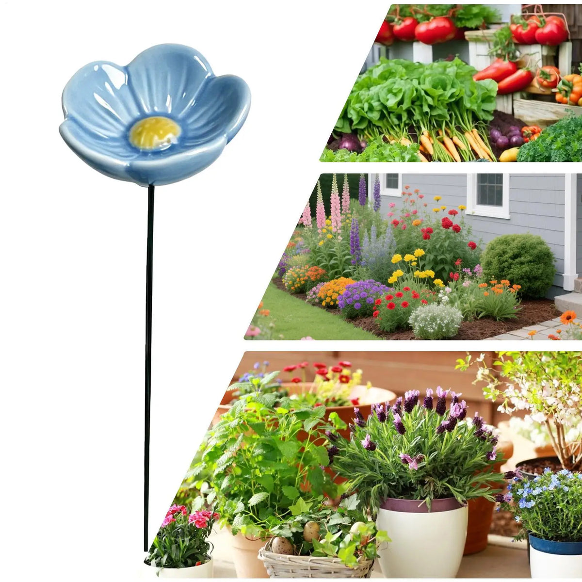 Ceramic Bee Bath Garden Pollinator Waterer – Bird & Bee Station Garden Pollinator Station Axl