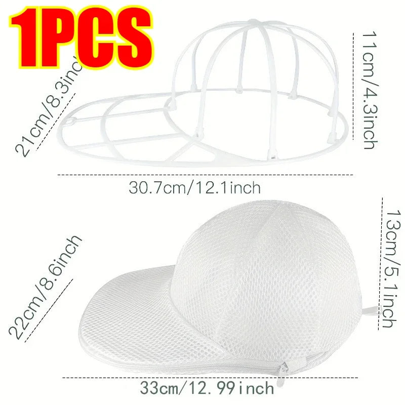 Hat Washing Bag – Anti-Deformation Mesh Baseball Cap Cleaner Cap Washing Bag Axl 1PCS-White