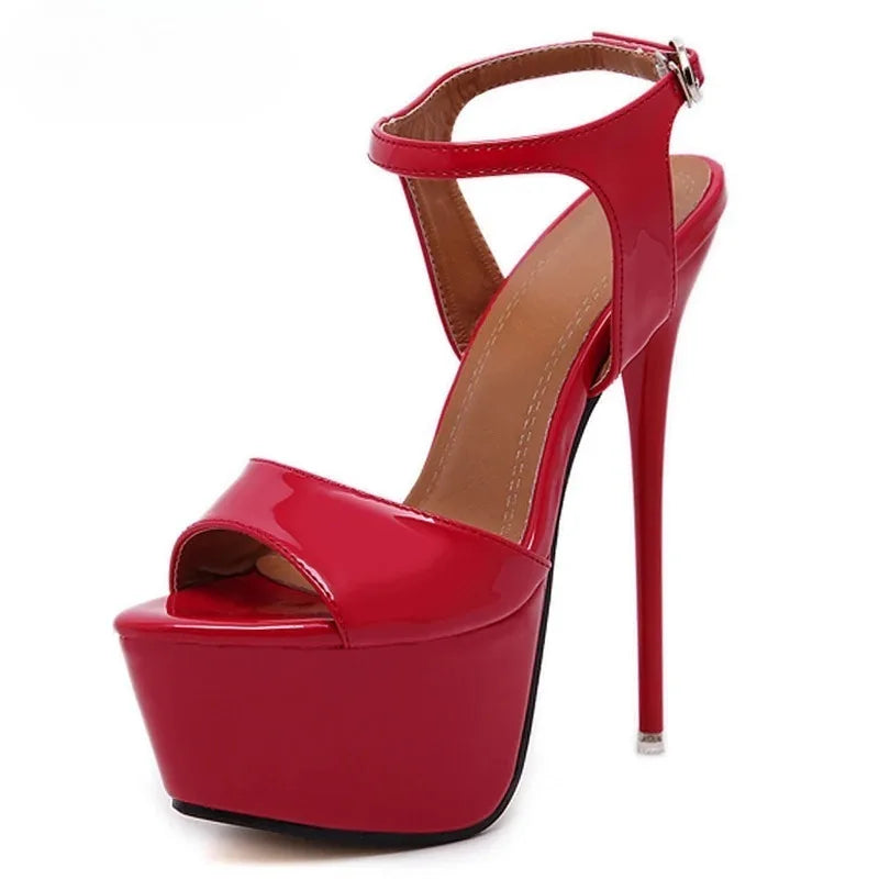 Women's 16CM Platform Gladiator High Heel Sandals – Open Toe Platform Gladiator Sandals Axl