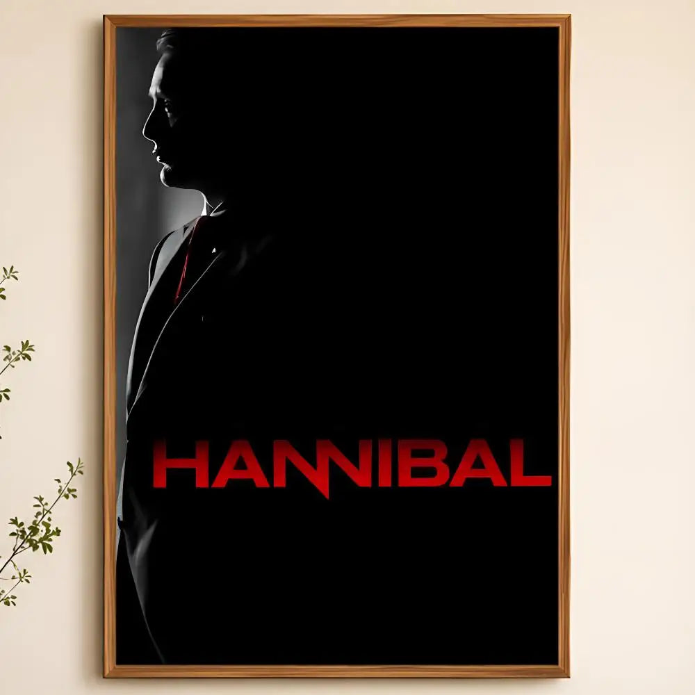 Hannibal TV Show Poster – Waterproof PVC Peel-and-Stick Wall Art Wall Art Poster Axl White21 15X20cmNoframe