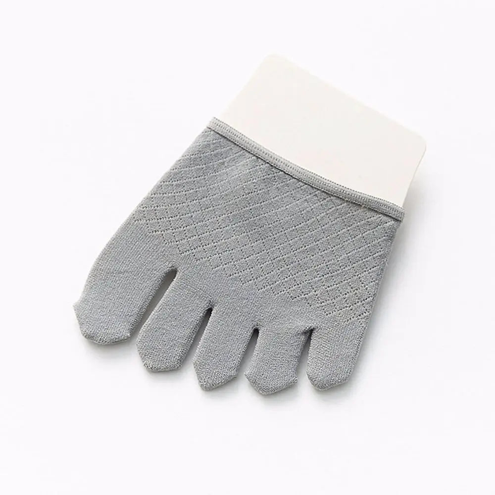 Women's Invisible Open Toe Non-Slip Mesh Cotton Socks Invisible Half Socks Axl grey-full toes One Size