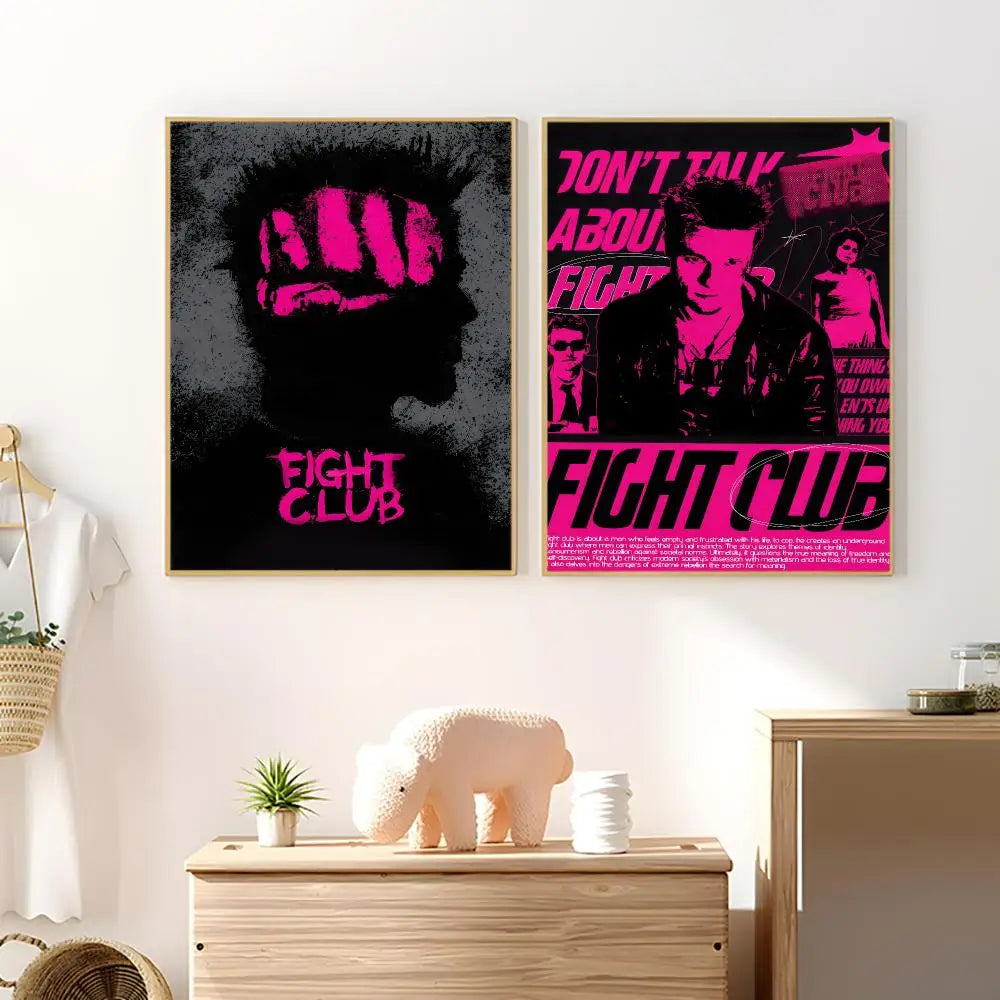 Fight Club Poster Waterproof PVC Wall Sticker | Home Décor Wall Poster Sticker Axl