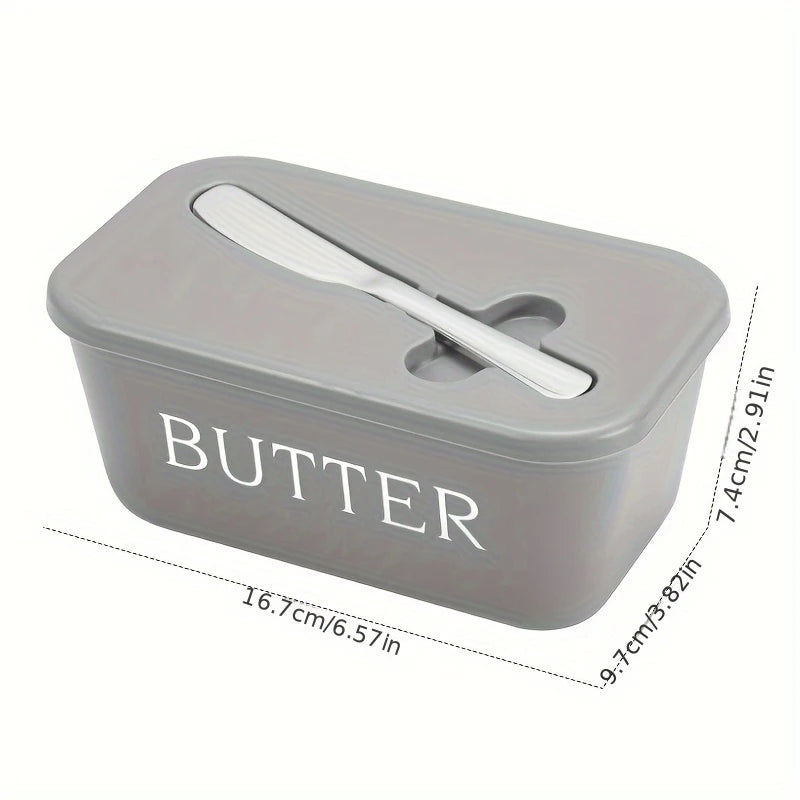 Sealed Butter Dish with Knife – Butter & Cheese Storage Box Butter Dish Axl grey