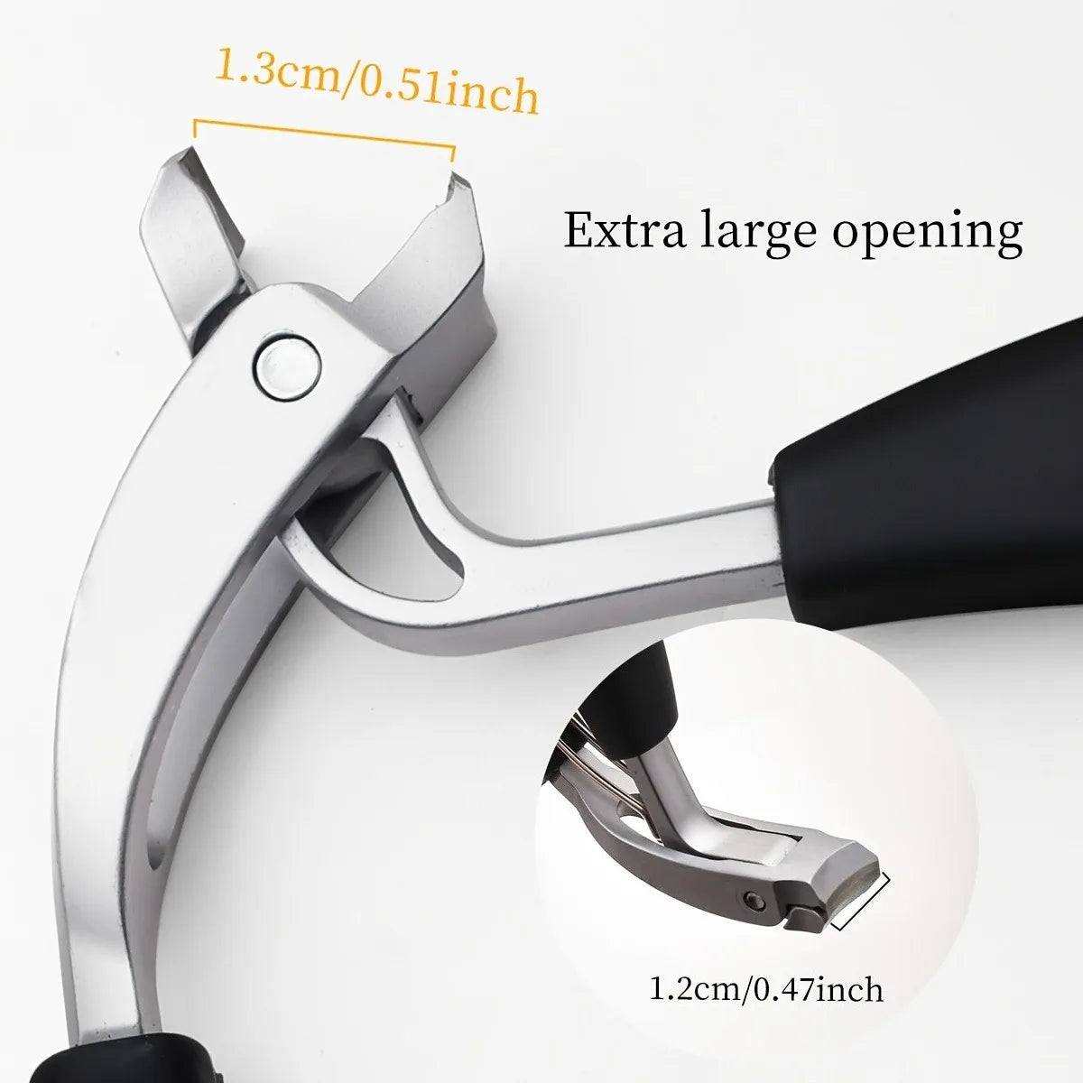 PLYS Curved Nail Clippers – Wide Opening Thick Nail Trimmer Nail Clippers Axl