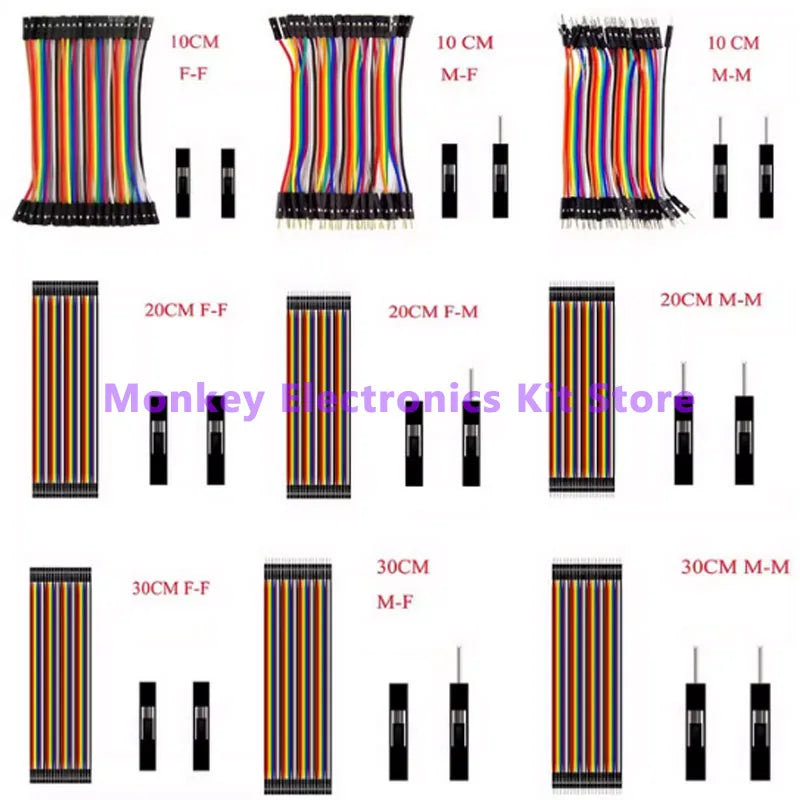 40-Pin Dupont Jumper Wires M/M M/F F/F – Arduino DIY Cables Dupont Jumper Wires Axl