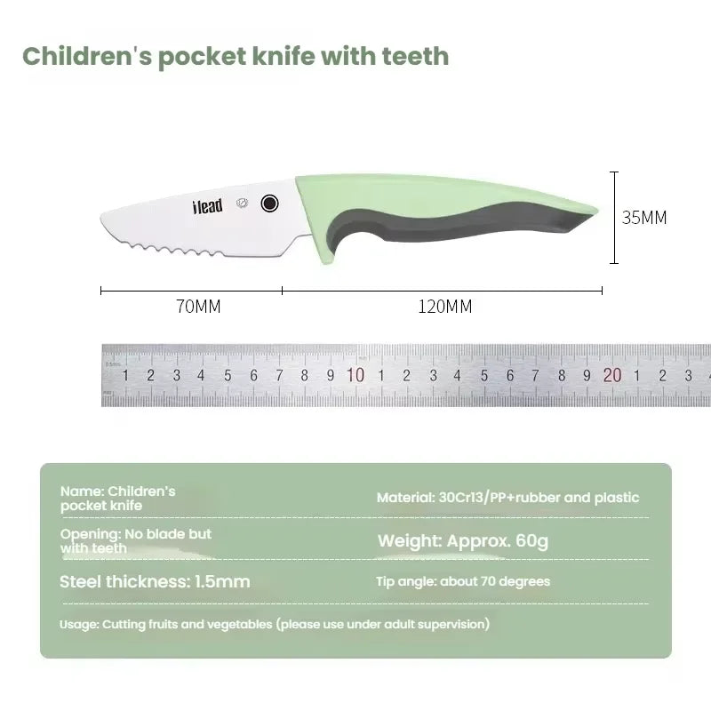 COOKCRAZE Kids Safety Kitchen Knife – Fruit & Veg Cutter for Children Children's Kitchen Knife Axl knife B