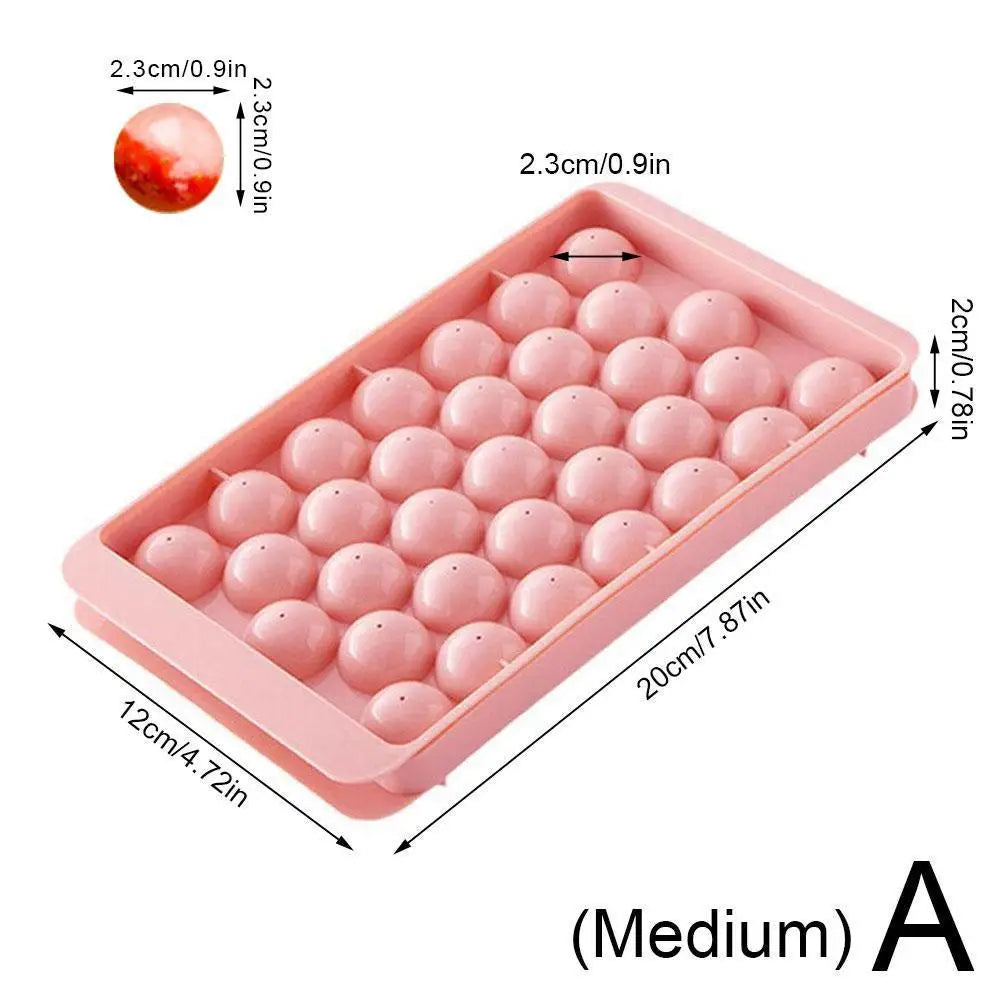 3D Round Ice Ball Maker Tray with Lid – Diamond Sphere Mold Ice Ball Mold Tray Axl A