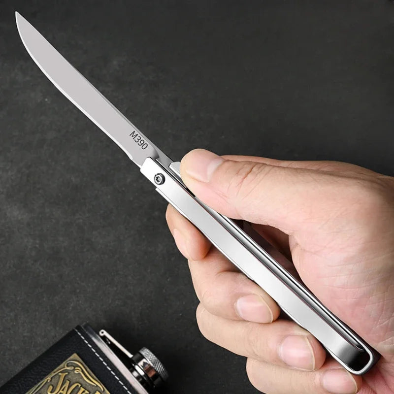 PLYS M390 Folding Pocket Knife – Portable Fruit & Outdoor Blade Folding Pocket Knife Axl