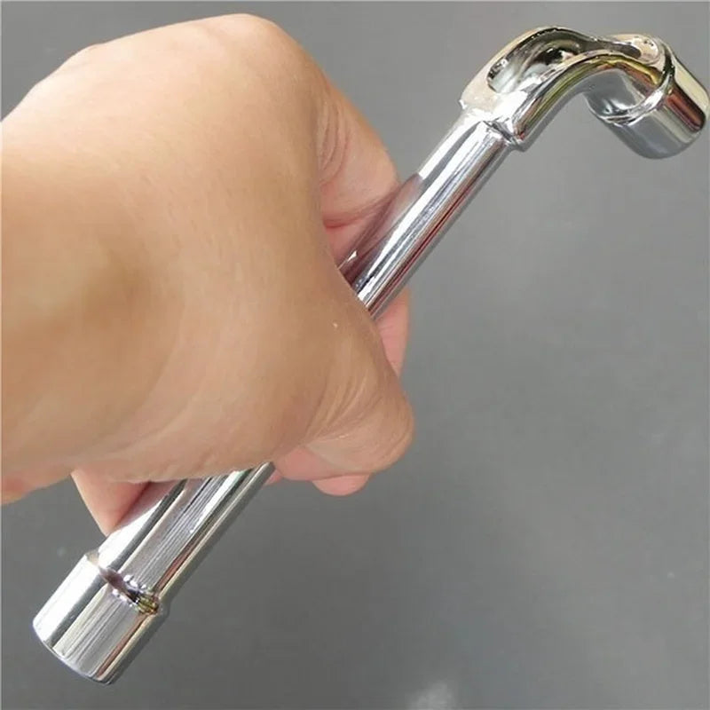 L-Type Double-End Hollow Hex Socket Wrench | Chrome Vanadium Hex Socket Wrench Axl 10 mm Silver