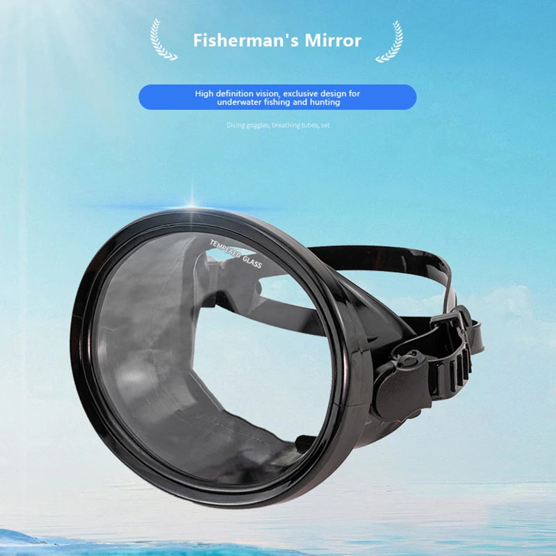 Oval Freediving Mask – Panoramic Tempered Glass Snorkel Goggles Freediving Snorkel Mask Axl