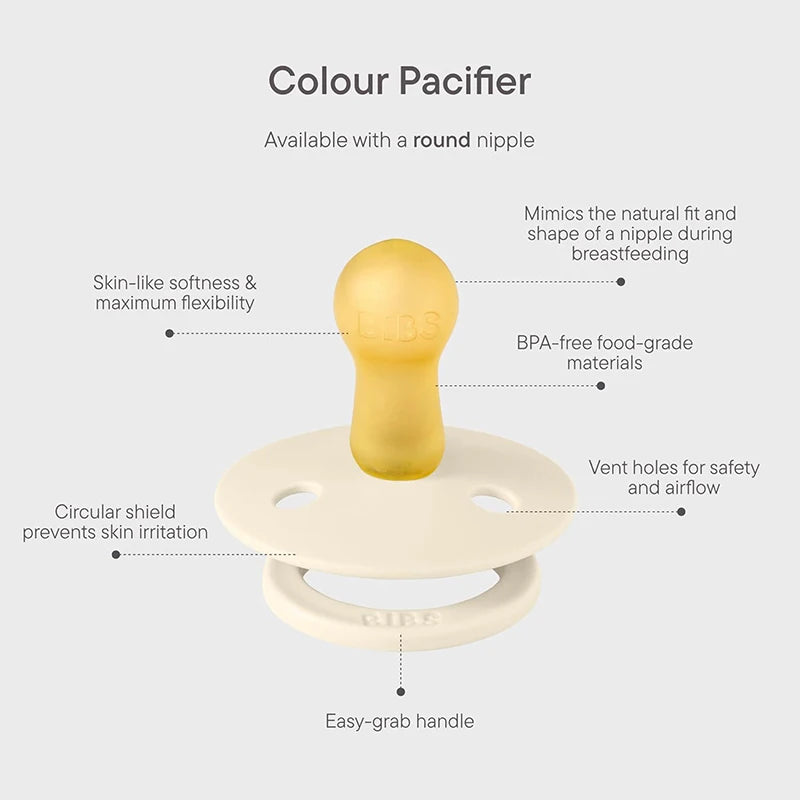 Natural Rubber Round Head Baby Pacifier | Ages 0–36 Months Baby Pacifier Axl