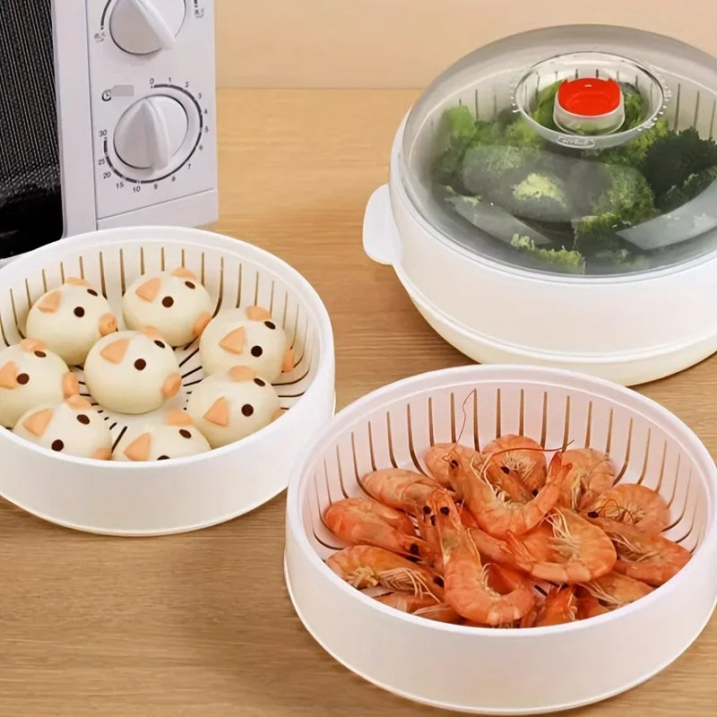 Microwave Steamer – Food Grade High Temp Cooking Tool Microwave Steamer Axl