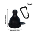 Mini Portable Protein Powder Funnel Container with Carabiner Supplement Storage Container Axl Black