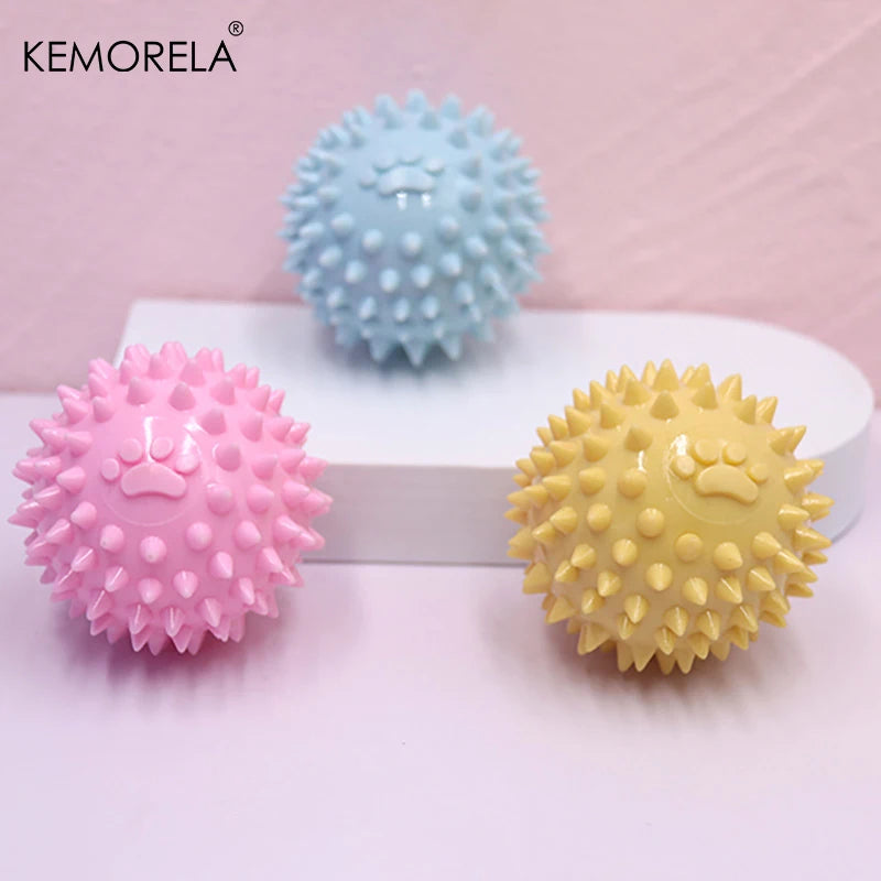 KEMORELA Dog Paw Print Thorn Ball TPR Chew Toy – Small Dogs Dog Chew Toy Axl