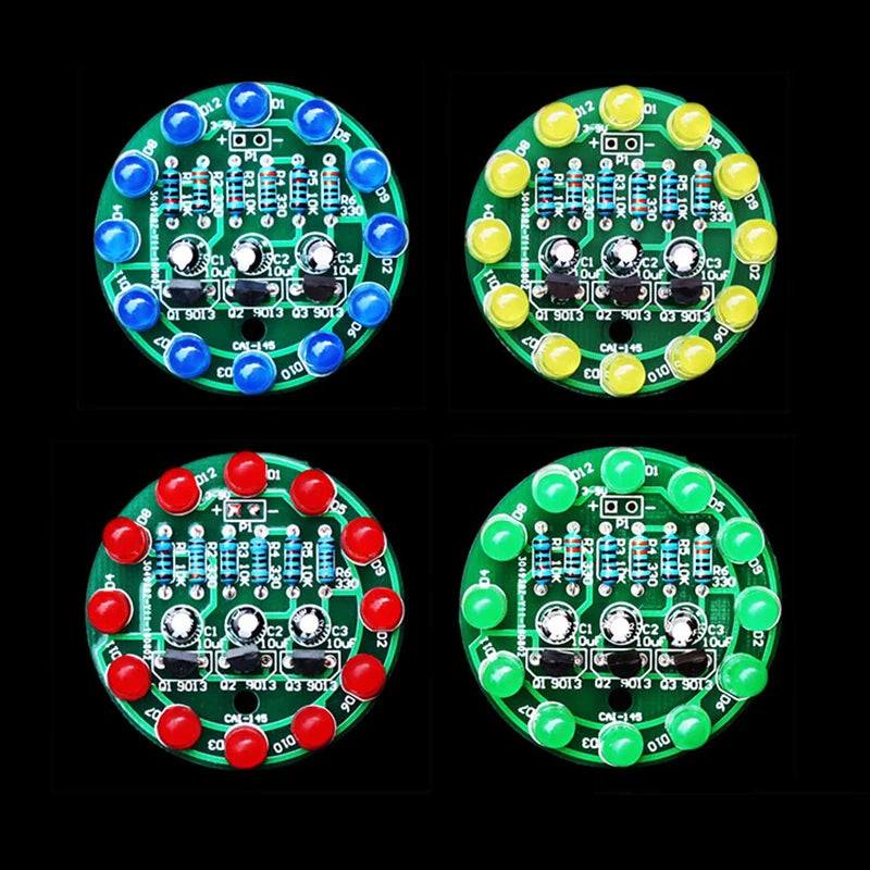 LED Round Running Light DIY Soldering Kit – Triode Oscillator DIY Electronics Kit Axl