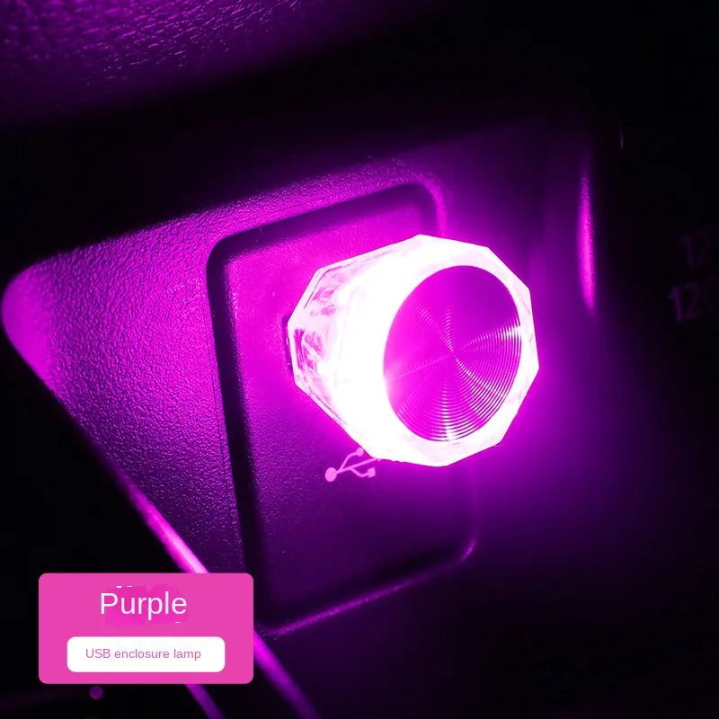 Mini USB LED Car Atmosphere Light – Plug & Play Neon Lamp Car Ambient Light Axl pink