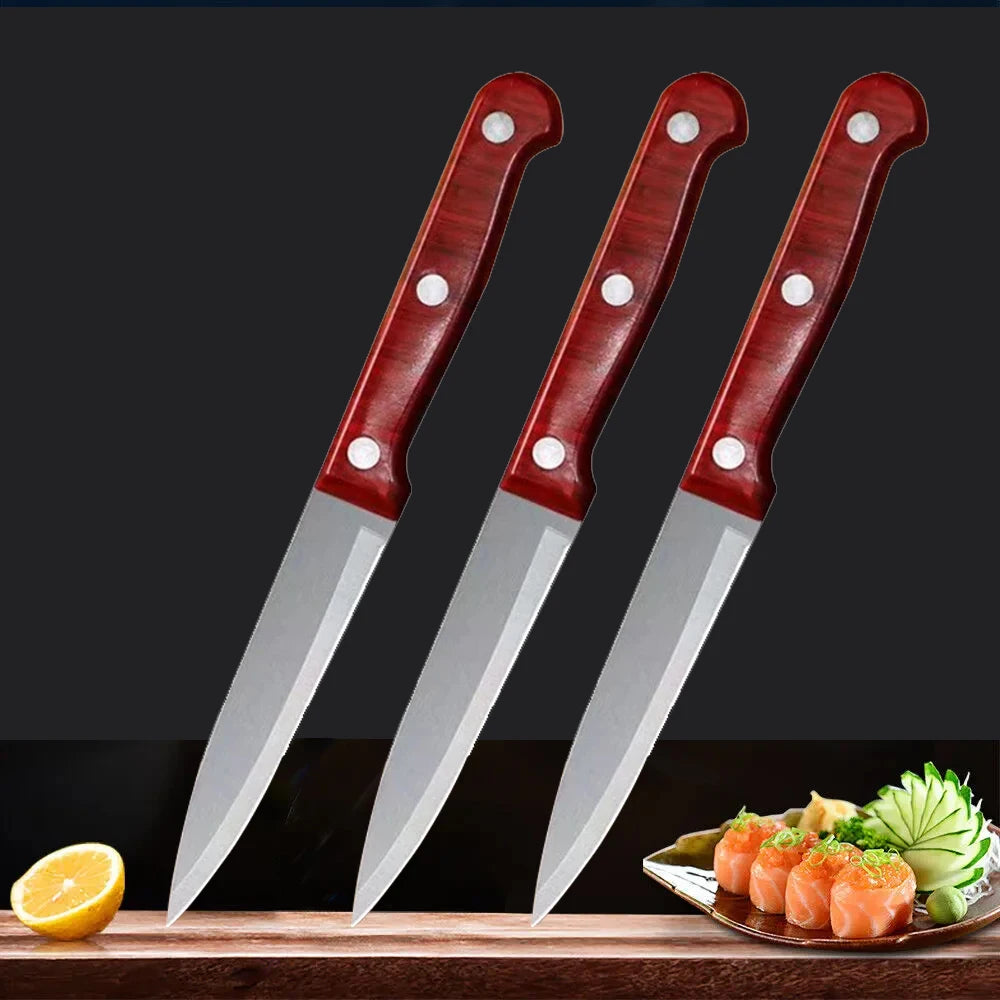 Stainless Steel Paring Knife – Anti-Rust Anti-Stick Kitchen Knife Paring Knife Axl 3pcs
