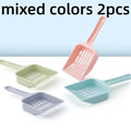 2-Pack Cat Litter Scoop – Fine Pore Plastic Sifting Shovel Cat Litter Scoop Axl mixed colors 2pcs