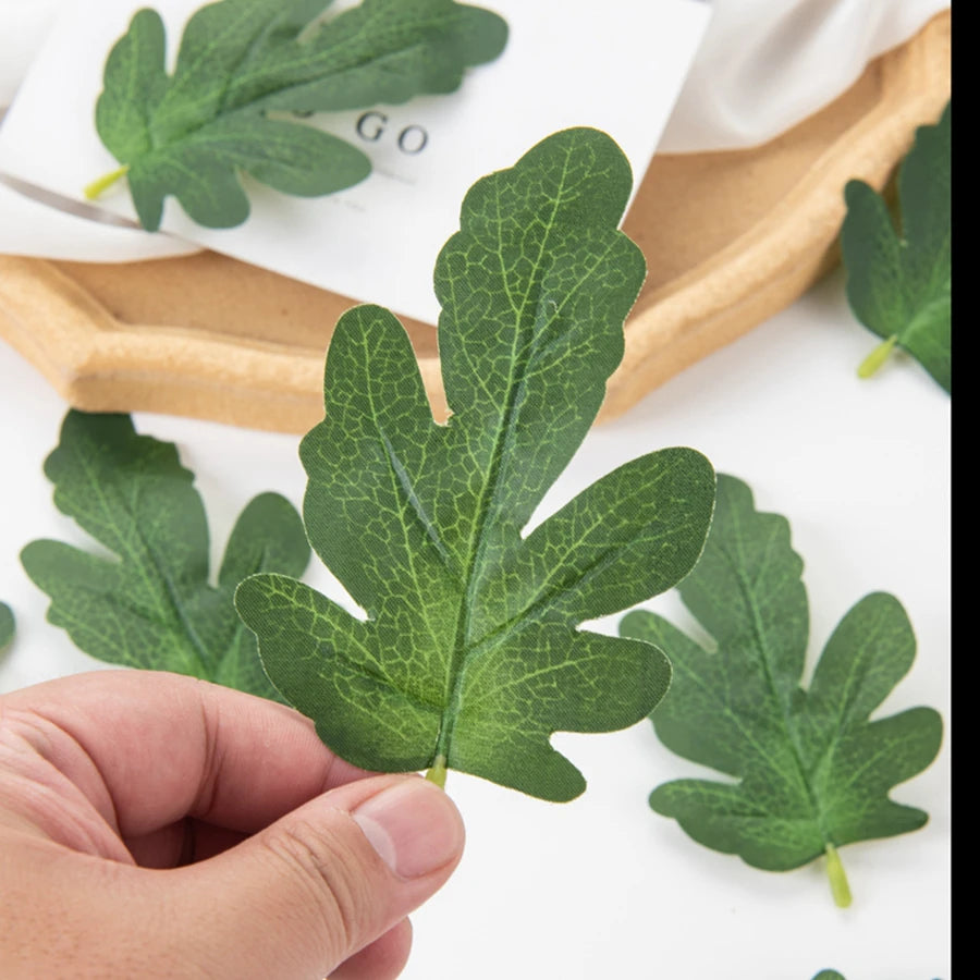 Silk Watermelon Leaves 50–100 Pcs | Wedding & DIY Decor Artificial Silk Leaves Axl