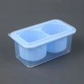 Large Round Silicone Ice Cube Tray with Lid – 2 Cavity Mold Silicone Ice Mold Axl Light Blue S