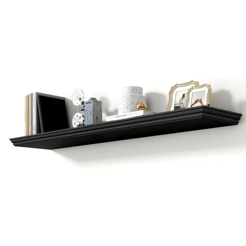 Wooden Double-Tier Wall Storage Rack – Minimalist Home Organizer Wall Storage Rack Axl