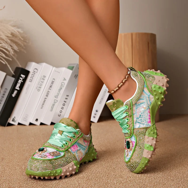 UXST Women's Fluorescent Thick-Sole Sneakers | Casual Trainers Women's Casual Sneakers Axl