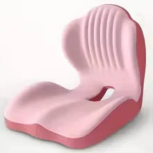 Memory Foam Lumbar Support Cushion – Office Chair & Car Seat Lumbar Support Cushion Axl Pink