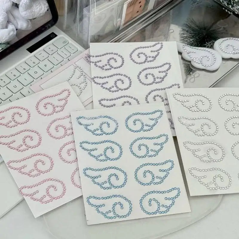 3D Angel Wings Rhinestone Crystal Stickers – Self-Adhesive DIY Craft Rhinestone Stickers Axl