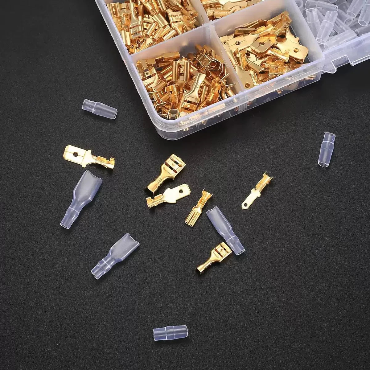 480-Pc Spade Connector Kit – 2.8/4.8/6.3mm Crimp Terminals Crimp Connector Kit Axl