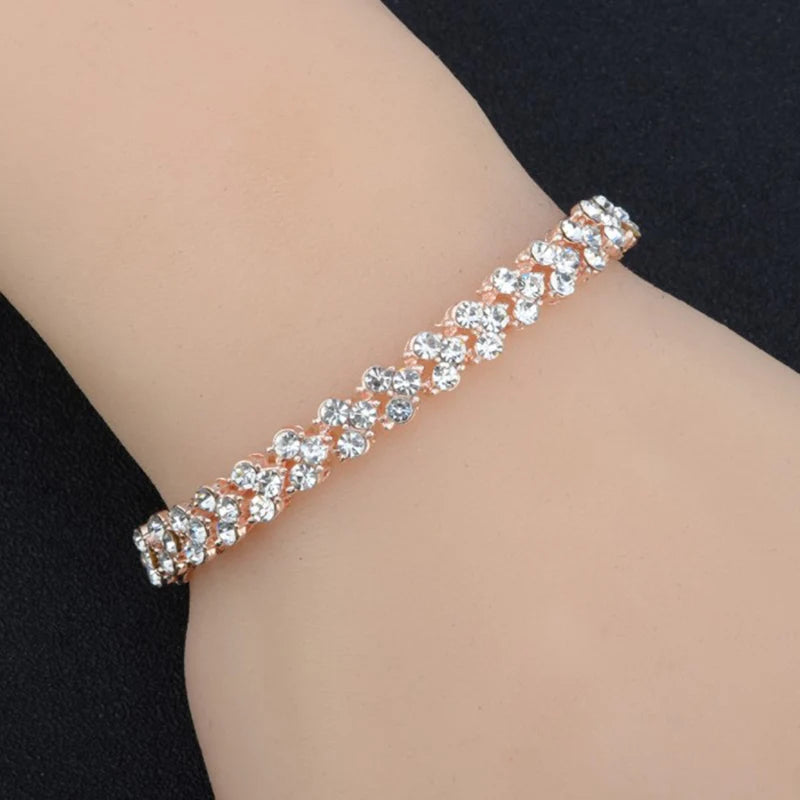 Crystal Magnetic Charm Bracelet – Gold Chain Jewelry for Women Charm Bracelet Axl