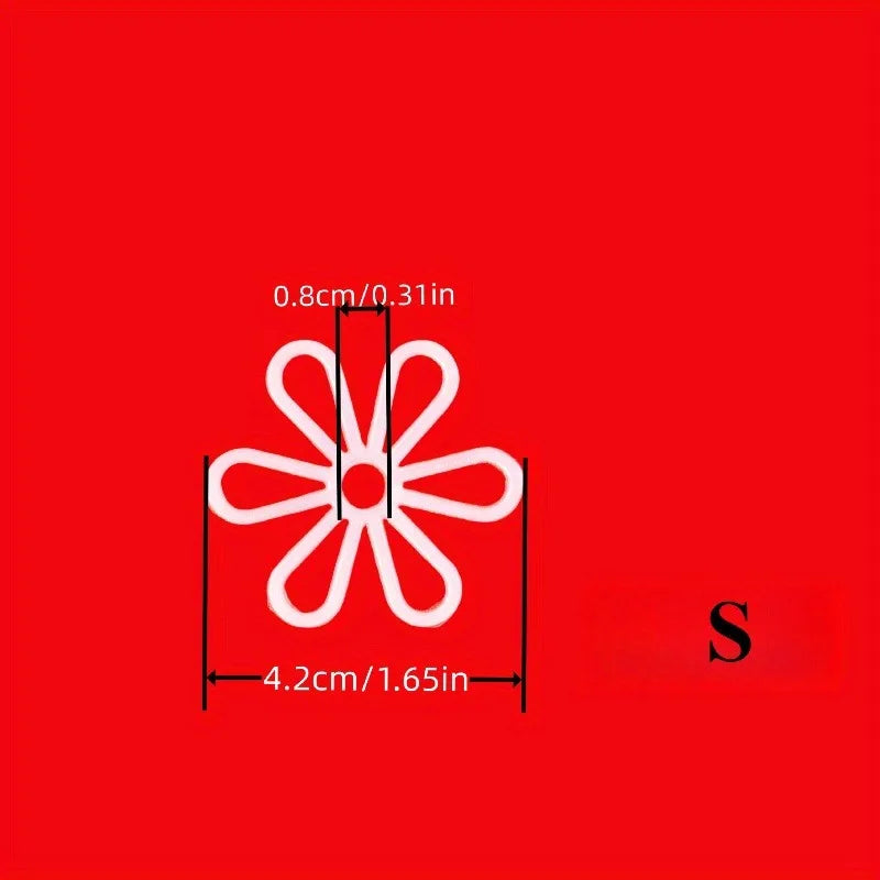 50Pcs Plastic Six-Petal Flower Shaping Pieces – Knitting Crafts Knitting Craft Accessory Axl