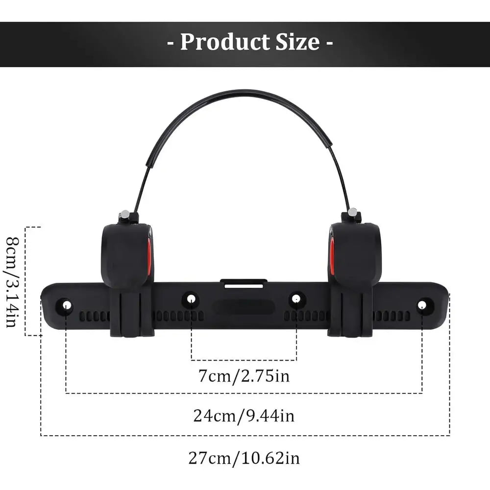 Adjustable Bike Saddle Bag Buckle Clip | Pannier Rack Accessory Pannier Bag Buckle Axl Black 1pcs