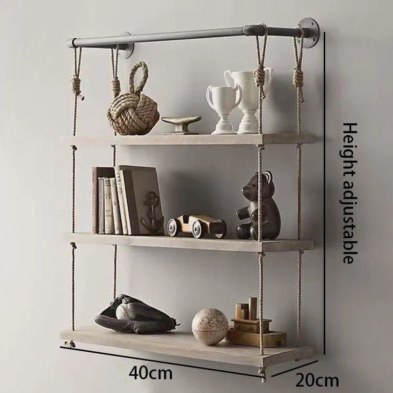Solid Pine Wood 3-Tier Floating Wall Shelf – Modern Storage Floating Wall Shelf Axl 3 Layer 40cm