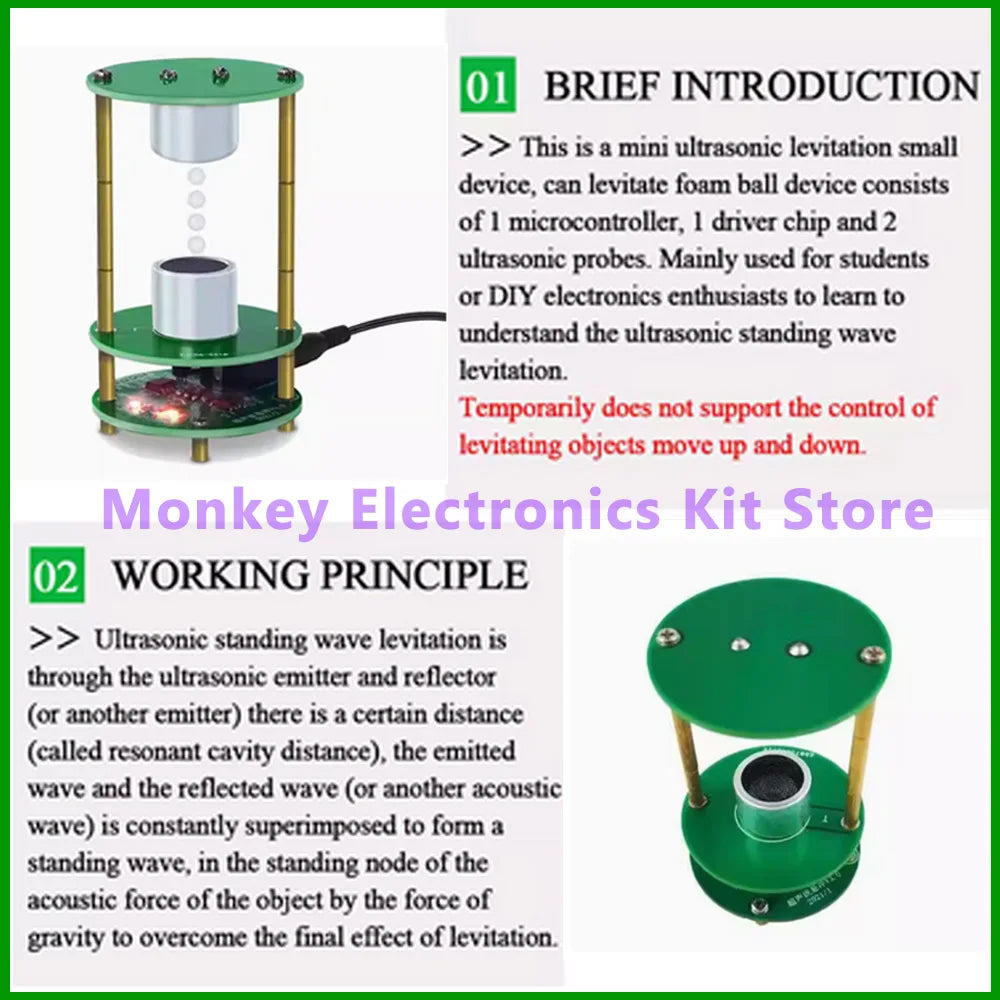 DIY Ultrasonic Levitation Kit – 12V Acoustic Suspension Project DIY Electronics Kit Axl