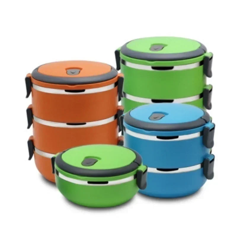 Multi-Layer Stainless Steel Insulated Bento Lunch Box – Leakproof Insulated Lunch Box Axl