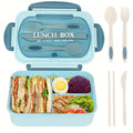 Partitioned Thermal Lunch Box – Microwave Safe, 3 Colors Thermal Lunch Box Axl Blue