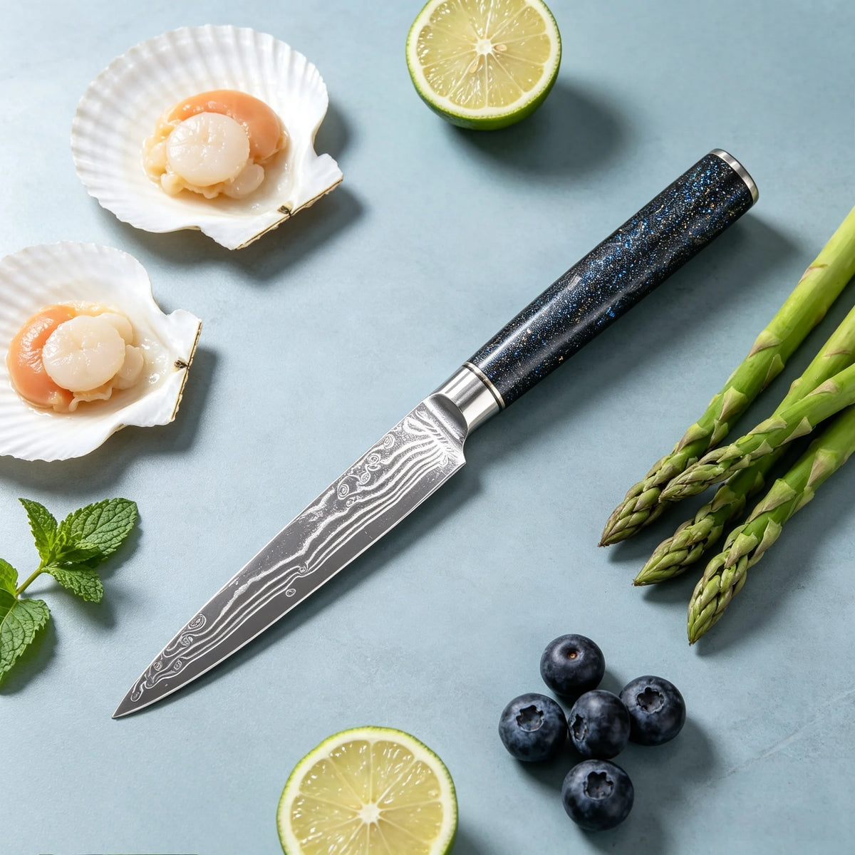 Damascus Steel 67-Layer Chef Knife – Sharp Kitchen Utility Damascus Chef Knife Axl