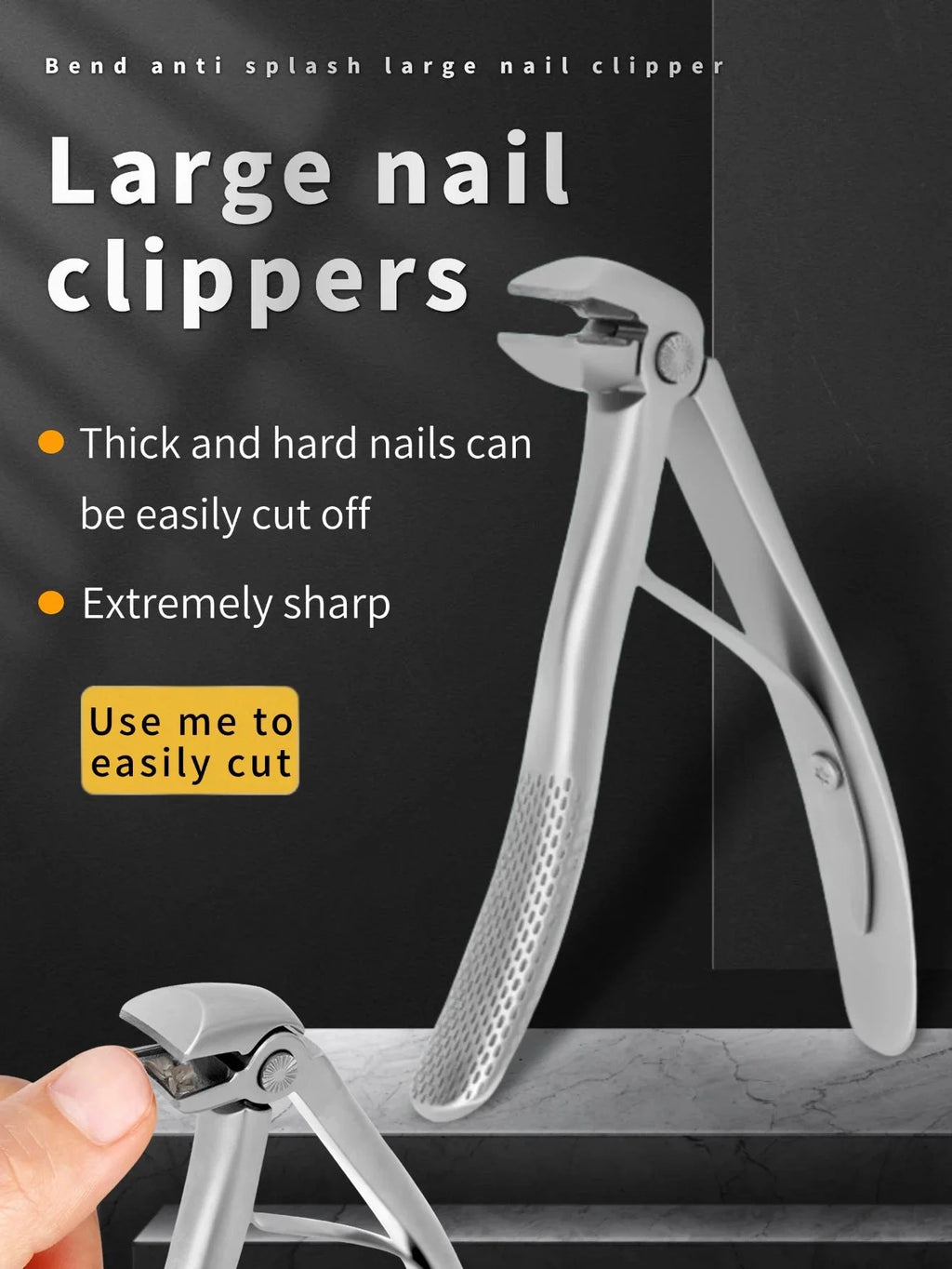 Anti-Splash Stainless Steel Nail Clipper – Large Opening Nail Clipper Axl