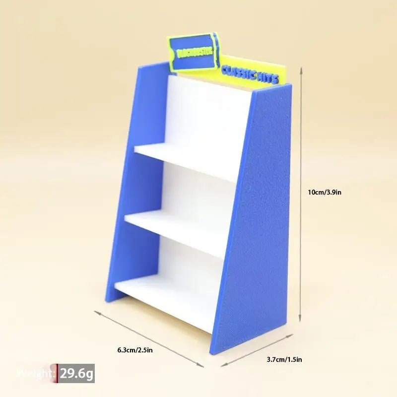 1/12 Dollhouse Retro Recorder & Video Tape Shelf Miniature Set Dollhouse Miniature Set Axl A4