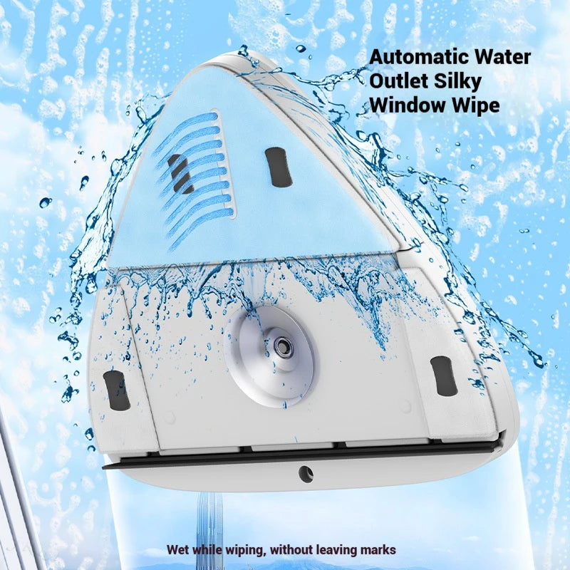 Magnetic Double-Sided Glass Wiper with Water Storage Tank Window Cleaning Tool Axl