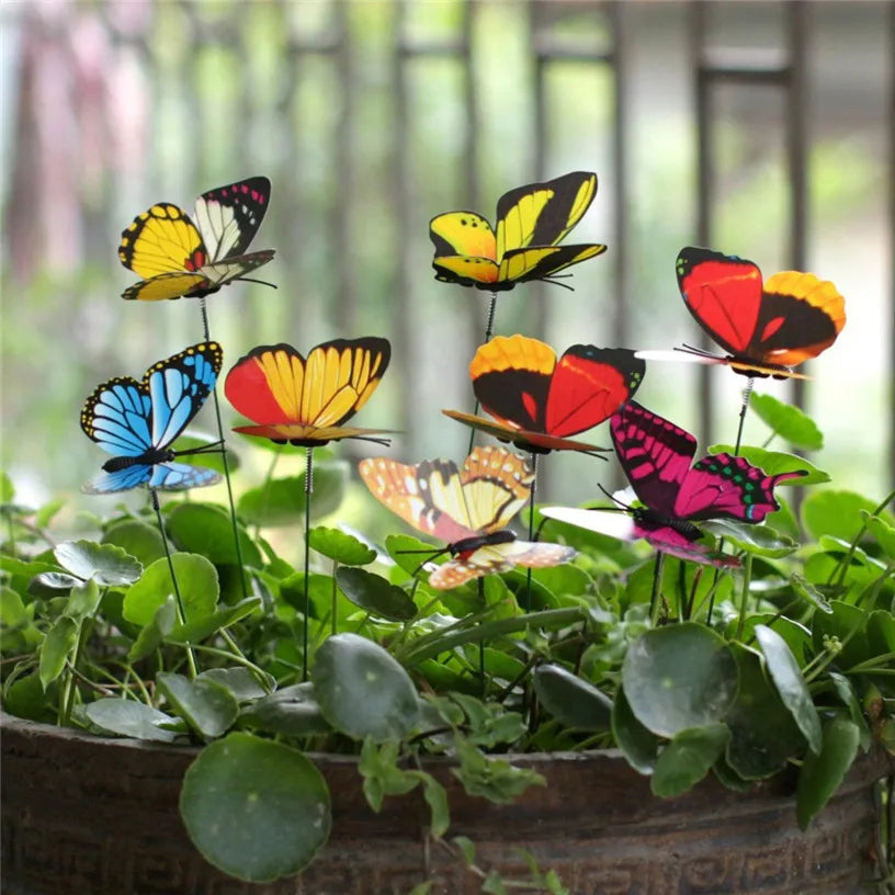 Colorful Butterfly Garden Stakes – Whimsical Yard & Pot Decor Garden Butterfly Stakes Axl