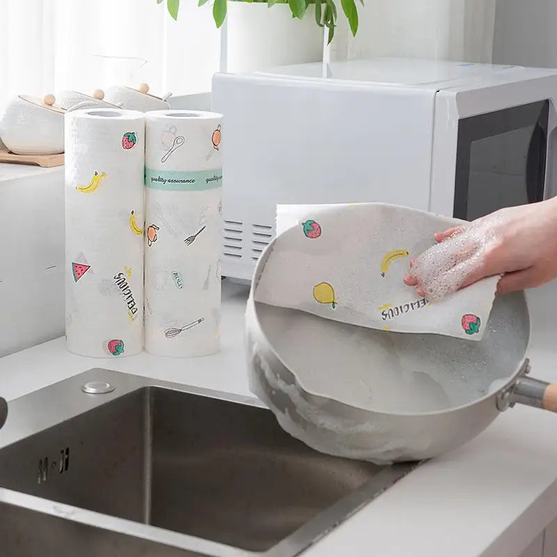 Disposable Kitchen Cleaning Cloths – Thickened Oil & Water Absorbing Disposable Cleaning Cloths Axl