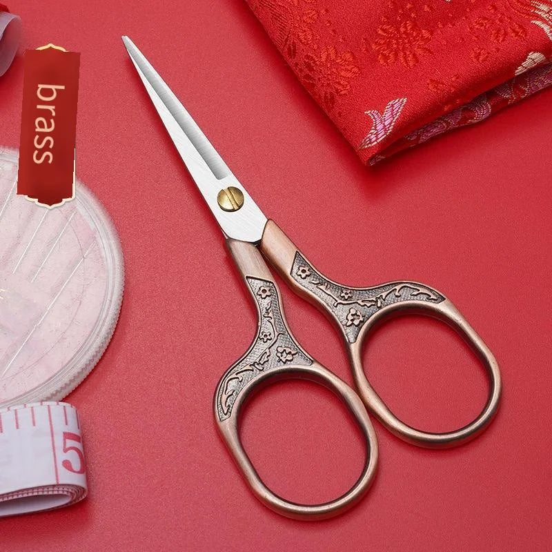 Vintage Stainless Steel Embroidery Scissors | Sewing Shears Embroidery Scissors Axl red metal